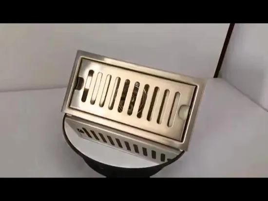 Ralo de chuveiro de piso com filtro Ralo de chuveiro retangular de aço inoxidável 304